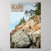 Acadia Nationalpark Vintage Poster (Vorne)