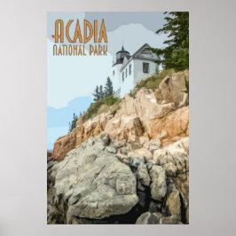 Acadia Nationalpark Vintage Poster