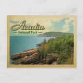 Acadia Nationalpark Vintage Postkarte (Vorderseite)
