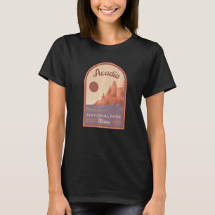 Acadia Nationalpark Vintages Abzeichen T-Shirt