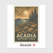 Acadia Nationalpark Vinyl Sticker (Blatt)