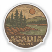 Acadia Nationalpark Vinyl Sticker - wasserdicht (Vorderseite)