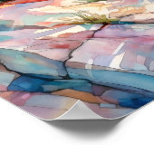 Acadia Nationalpark Wasserfarbenen Malerei Poster (Ecke)