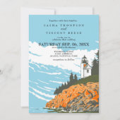 Acadia Nationalpark Wedding Einladung Retro (Vorderseite)