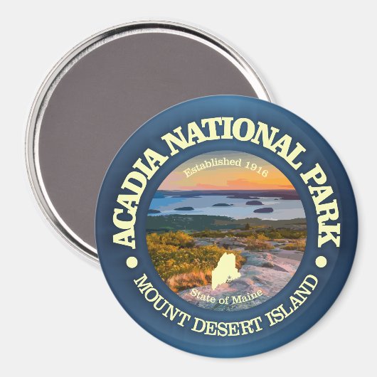 Acadia NP (Cadillac Mtn) Magnet (Vorderseite/Rückseite)