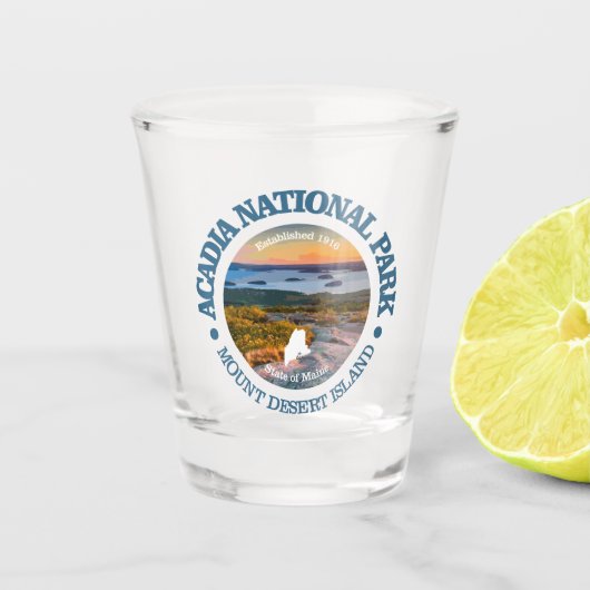 Acadia NP (Cadillac Mtn) Schnapsglas (Vorderseite)