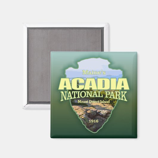 Acadia NP (Pfeilspitzen) Magnet (Vorderseite/Rückseite)