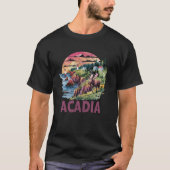 Acadia Park Maine Locarno Wandern neben dem Wasser T-Shirt (Vorderseite)