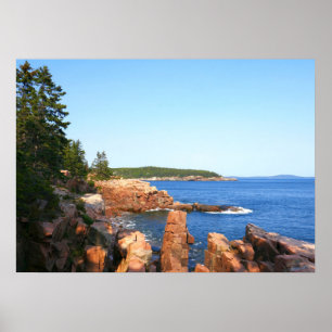 Acadia Rocky Beach in der Nähe von Thunder Hole Poster