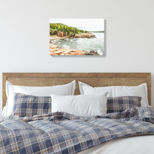 Acadia Rocky Coastline in Maine Leinwanddruck (Insitu (Schlafzimmer))
