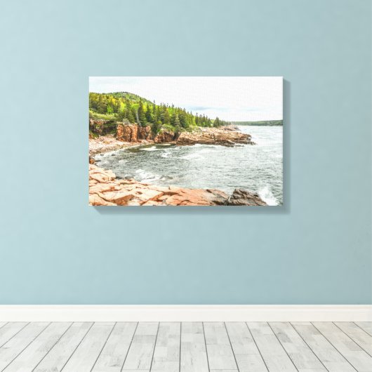 Acadia Rocky Coastline in Maine Leinwanddruck (Insitu (Holzboden))