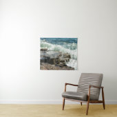 Acadia Rocky Shoreline Maine SMALL Wandteppich (Beispiel (Horizontal))