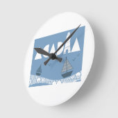 Acadia Runde Wanduhr (Winkel)