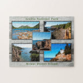 Acadia Rustic Holz Beste Aussicht Nationalpark Puzzle (Horizontal)