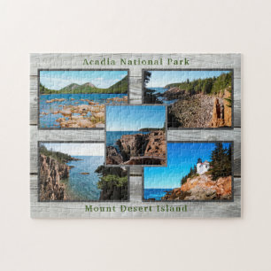 Acadia Rustic Holz Beste Aussicht Nationalpark Puzzle