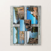 Acadia Rustic Holz Beste Aussicht Nationalpark Puzzle (Vertikal)