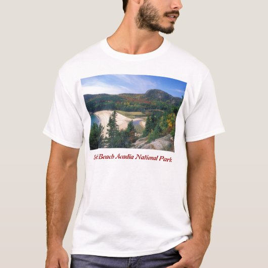 Acadia-Sand-Strand übersehen T-Shirt (Vorderseite)