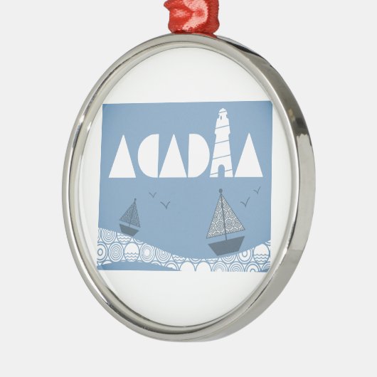 Acadia Silbernes Ornament (Links)