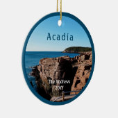 Acadia Thunder Hole Nationalpark Maine Keramik Ornament (Rechts)