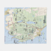 Acadiakarten-Fleecedecke Fleecedecke (Vorderseite (Horizontal))