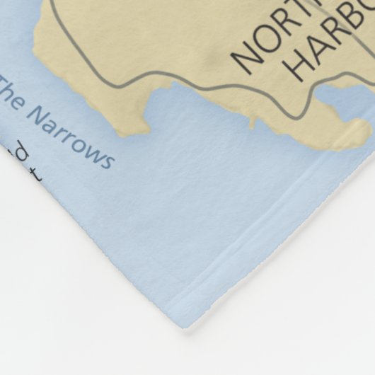 Acadiakarten-Fleecedecke Fleecedecke (Ecke)