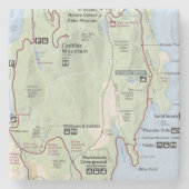 Acadiakarten-Untersetzer Steinuntersetzer (Vorderseite)