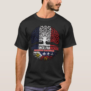 Acadian Cajun French France Tree Roots Flag T-Shirt