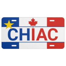 Acadian Chiac Canadian License Plate