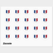 Acadian flag runder aufkleber (Blatt)