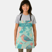 Acadian Flycatcher Pastel farbenfrohe Muster Schürze (Insitu)