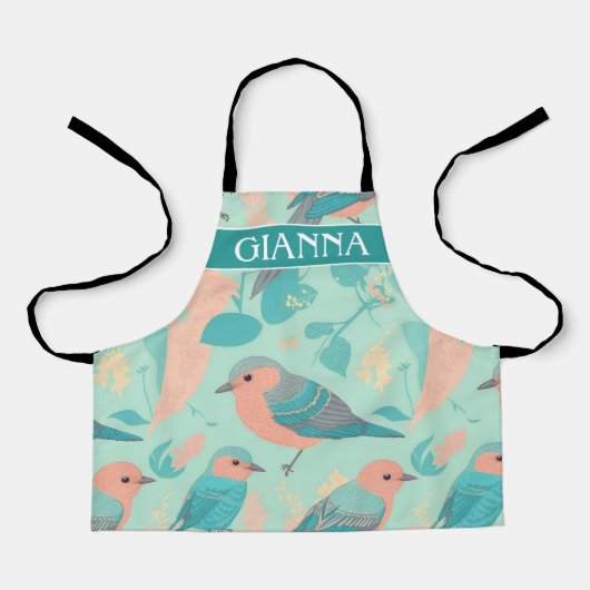 Acadian Flycatcher Pastel farbenfrohe Muster Schürze (Vorderseite)