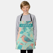 Acadian Flycatcher Pastel farbenfrohe Muster Schürze (Getragen)