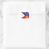 Acadiana Flag-Aufkleber Runder Aufkleber (Tasche)