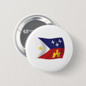 Acadiana-Flagge-Button Button (Vorne & Hinten)