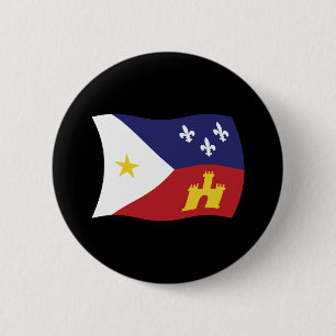 Acadiana-Flagge-Button Button