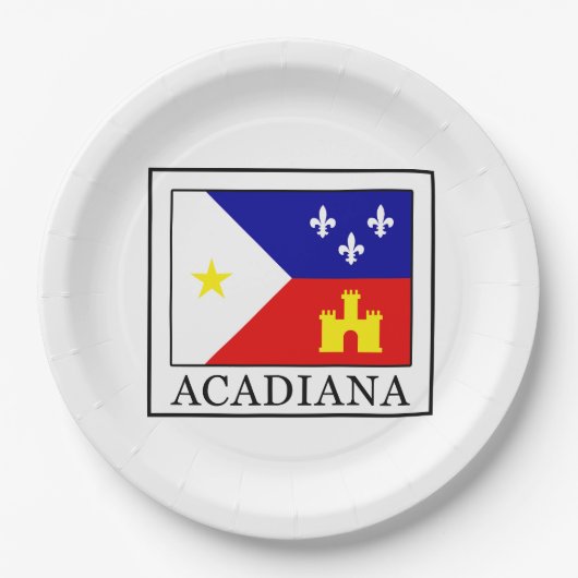 Acadiana Pappteller (Vorderseite)