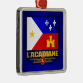 Acadiana Pride Silbernes Ornament (Rechts)
