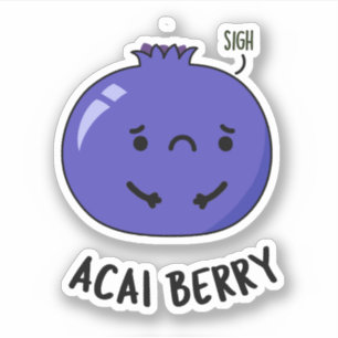 Acai Berry Funny Fruit Pun Aufkleber