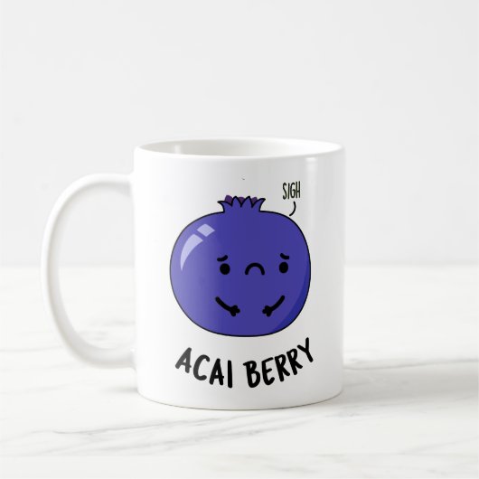 Acai Berry Funny Fruit Pun Kaffeetasse (Links)