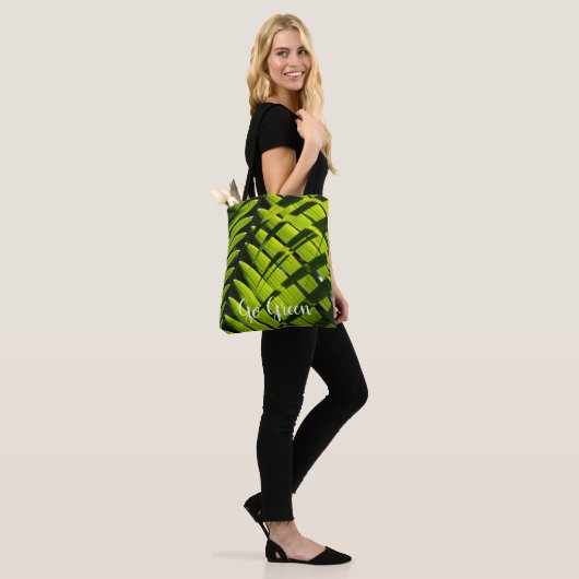 Acai palm leaf design on Tote Bag Tasche (Am Model)