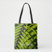 Açaipalmen-Blattdesign auf einer Tragetasche Tasche (Vorderseite)