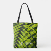 Açaipalmen-Blattdesign auf einer Tragetasche Tasche (Rückseite)