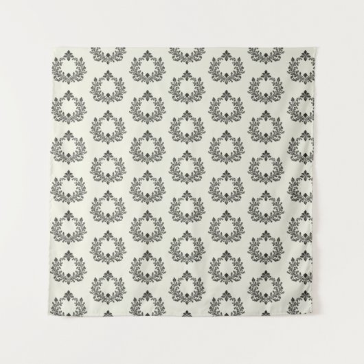 Acanthus & Antiquity, Schwarz & Elfenbeinhochzeit, Wandteppich (Vorderseite)