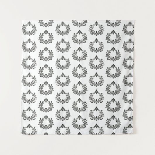 Acanthus & Antiquity, Schwarz-Weiß-Hochzeit, Wandteppich (Vorderseite)