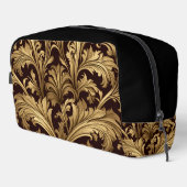 Acanthus-Blätter (Alter Goldton) Waschbeutel (Rechte Ecke)