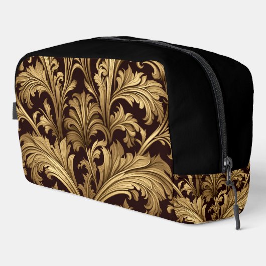 Acanthus-Blätter (Alter Goldton) Waschbeutel (Rechte Ecke)