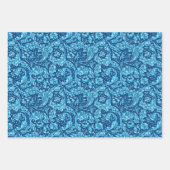 Acanthus-Blätter, Schwarz & Weiß, Gold & Blau Geschenkpapier Set (Vorderseite 3)