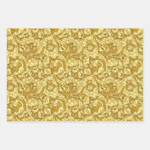 Acanthus-Blätter, Schwarz & Weiß, Gold & Blau Geschenkpapier Set (Vorderseite 2)