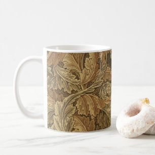 Acanthus-Blätter von William Morris, Antiker Stoff Kaffeetasse
