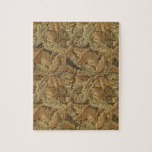 Acanthus-Blätter von William Morris, Antiker Stoff Puzzle
